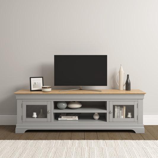 Bordeaux TV Stand Pebble Grey/Oak