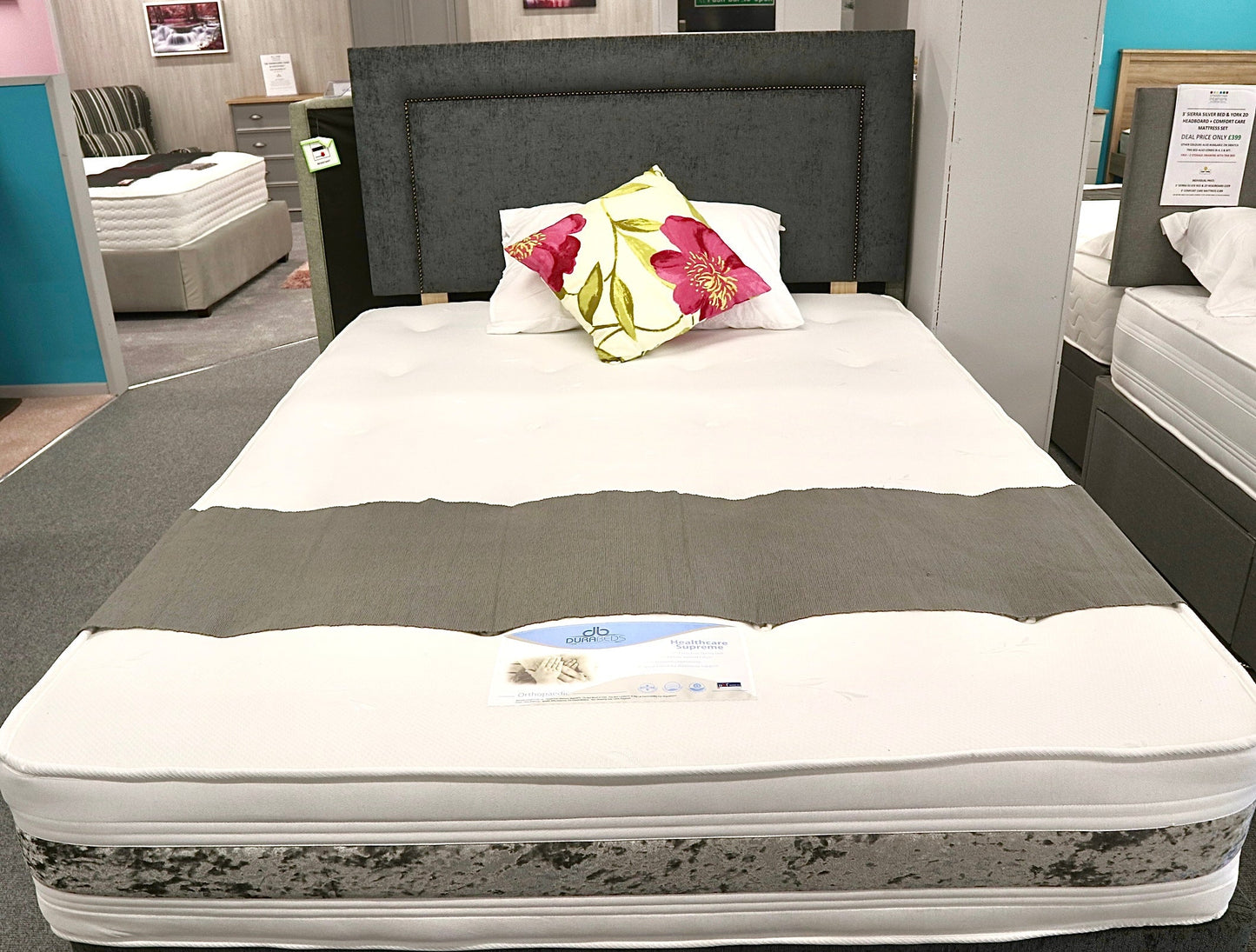 Dura Beds Divan Bed & Madrid Headboard Set