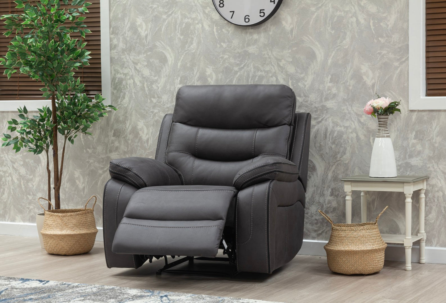 Bruno Recliner Sofas Grey Fabric