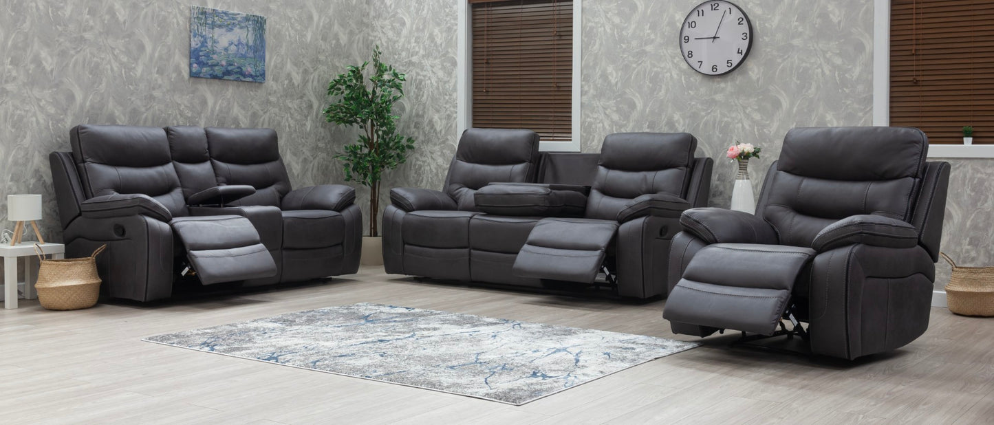 Bruno Recliner Sofas Grey Fabric