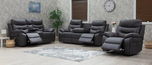 Bruno Recliner Sofas Grey Fabric