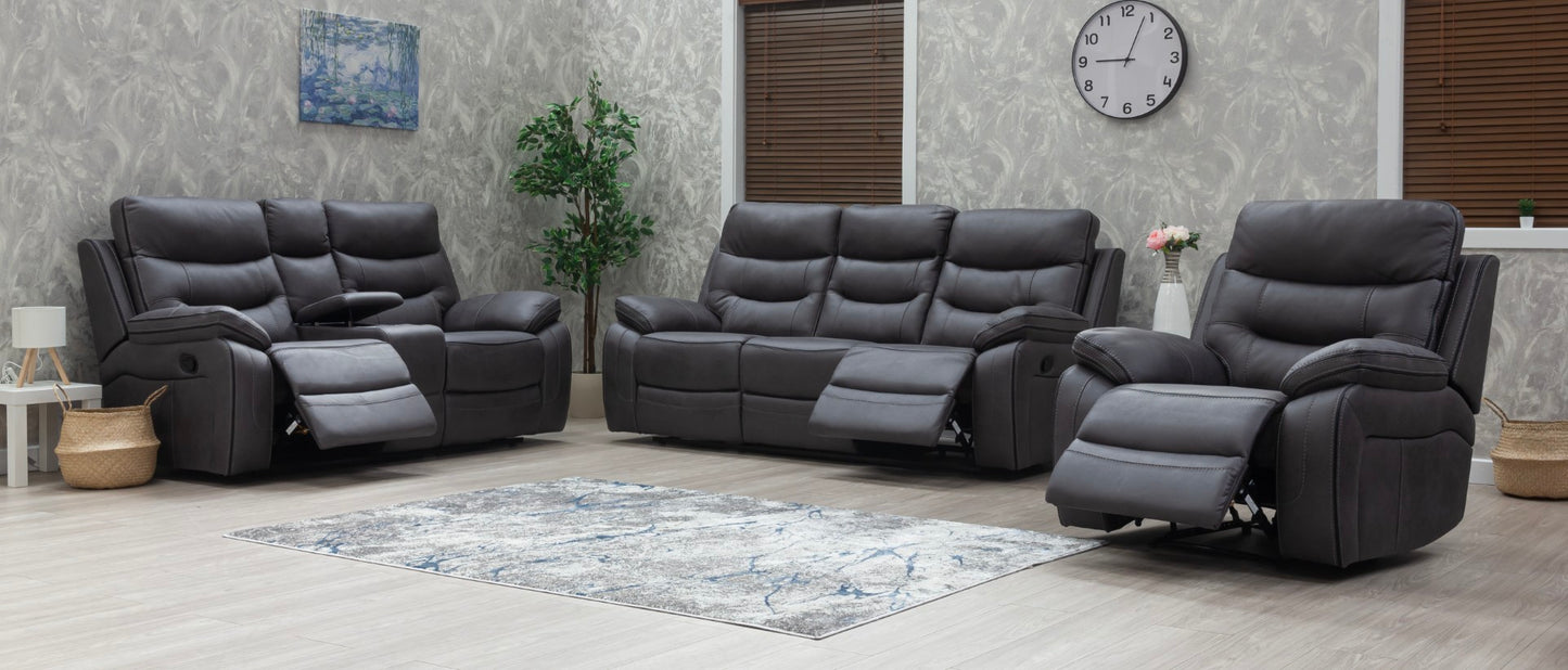 Bruno Recliner Sofas Grey Fabric