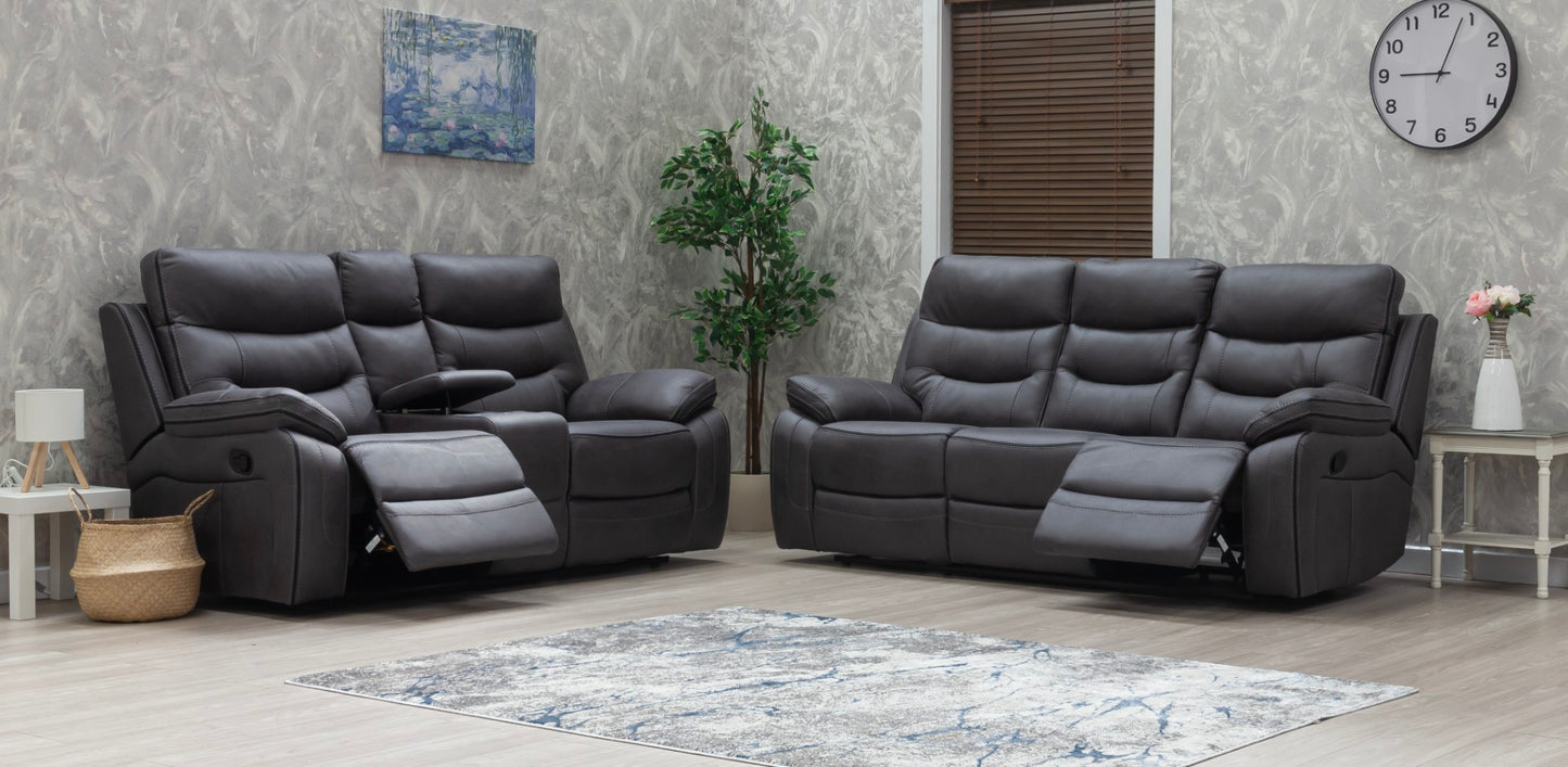 Bruno Recliner Sofas Grey Fabric