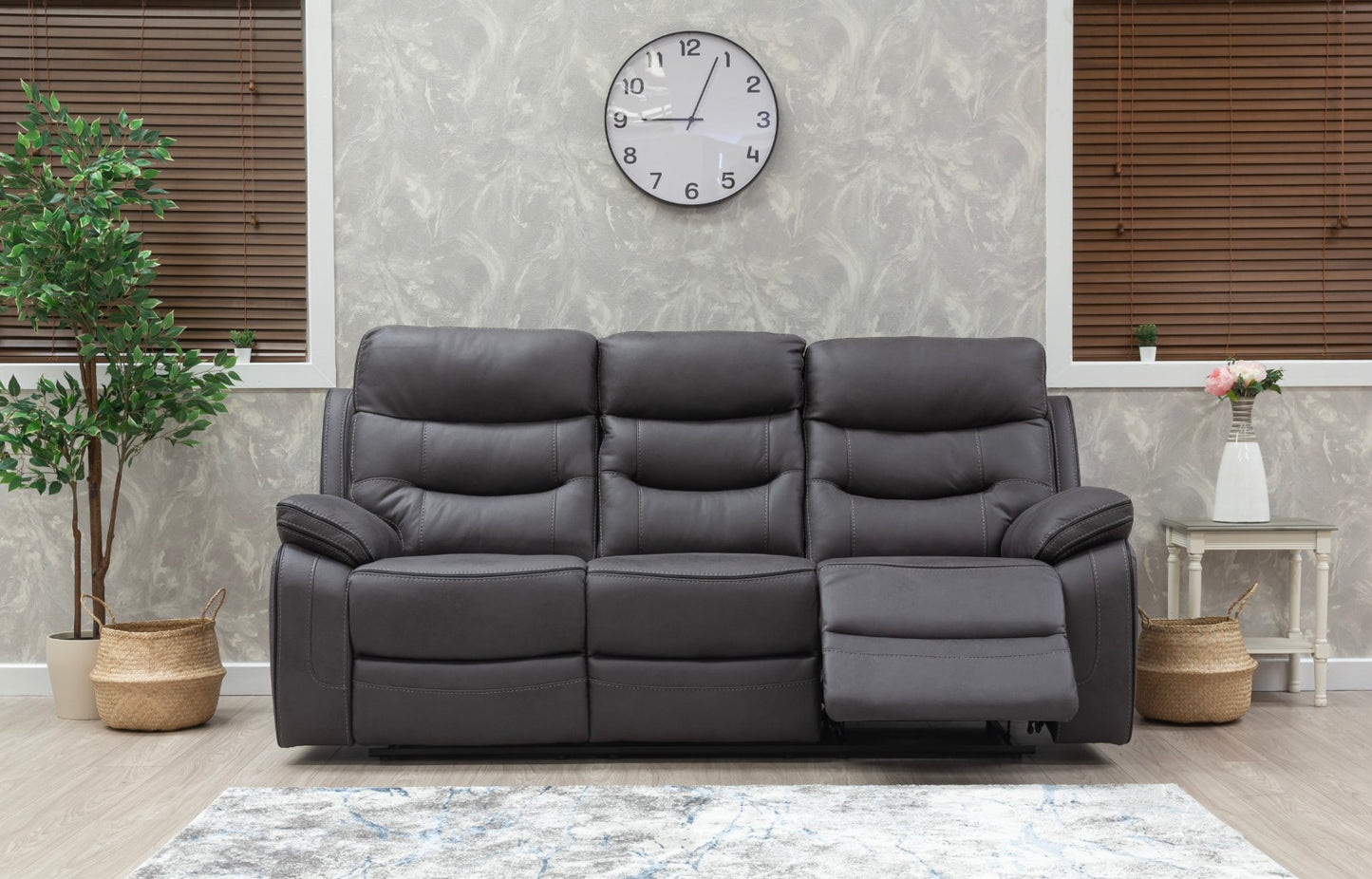 Bruno Recliner Sofas Grey Fabric