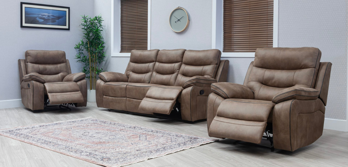 Bruno Recliner Sofas Sandstone Fabric