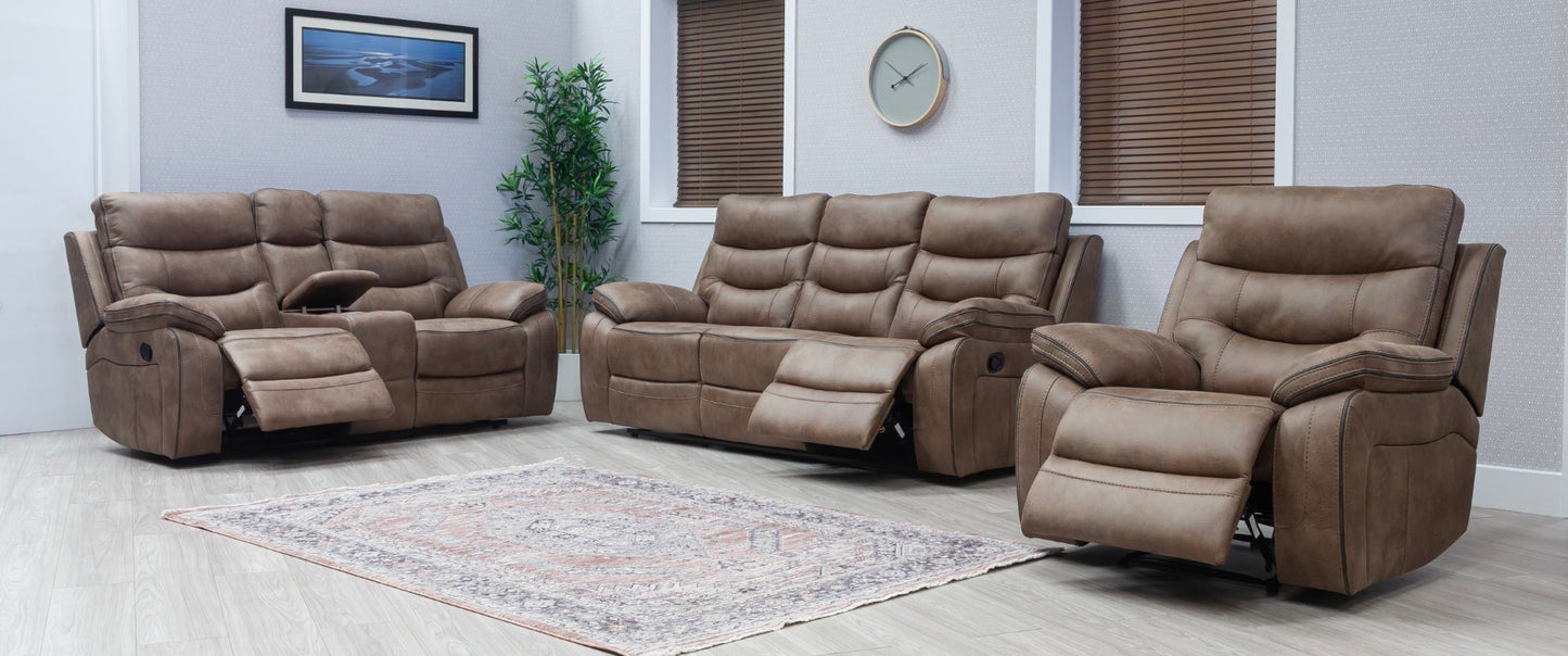 Bruno Recliner Sofas Sandstone Fabric