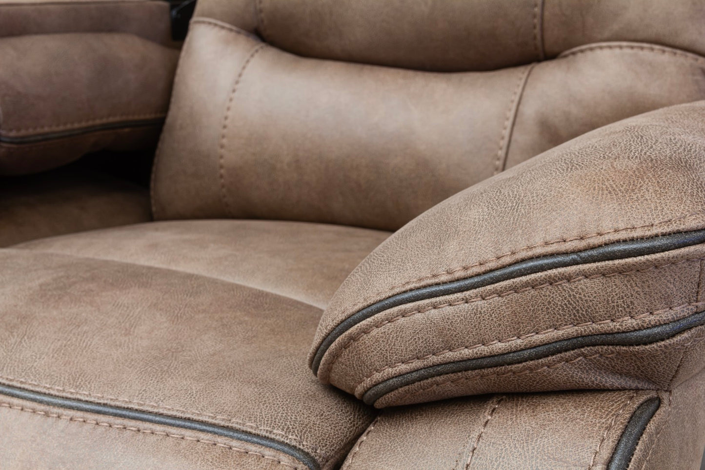 Bruno Recliner Sofas Sandstone Fabric