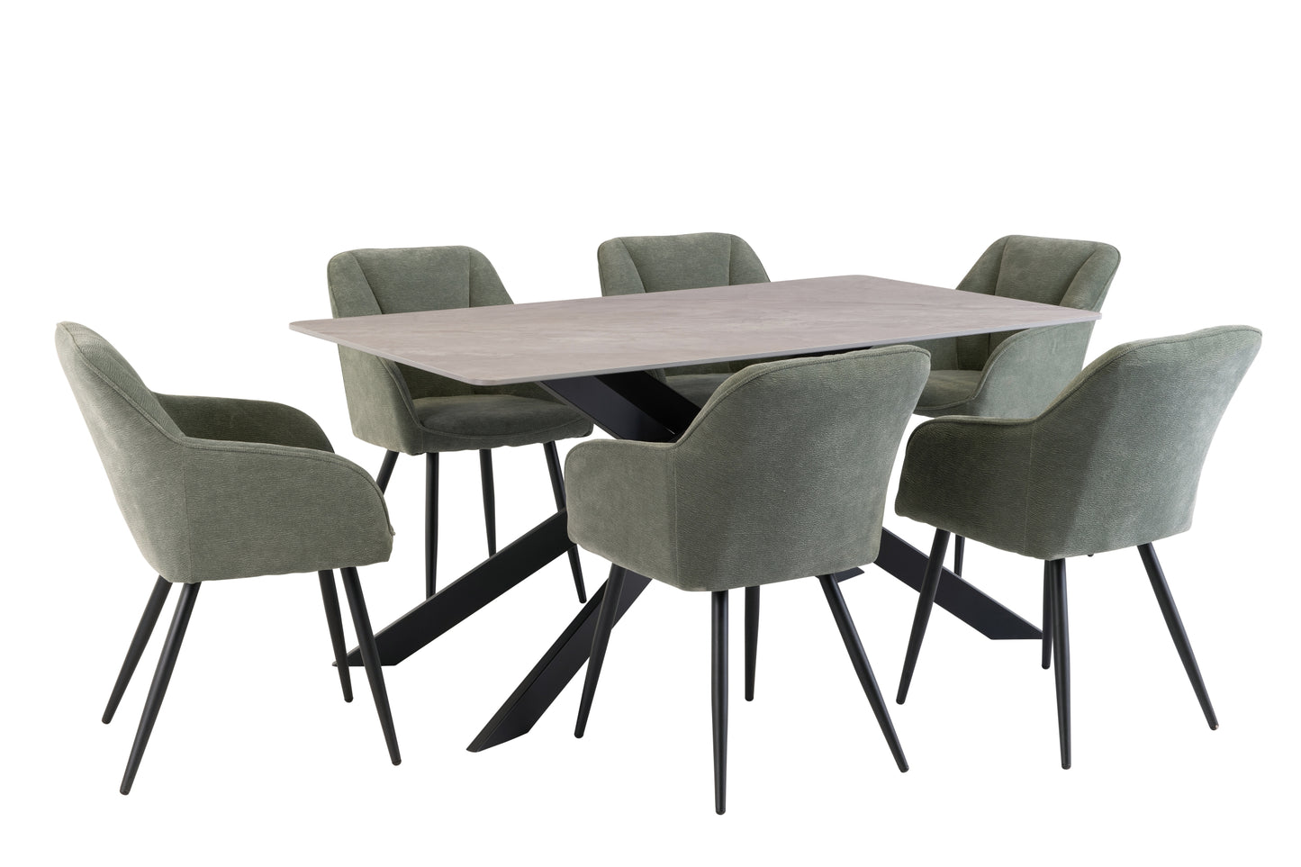 California 1.6m Rebecca Grey Dining Table