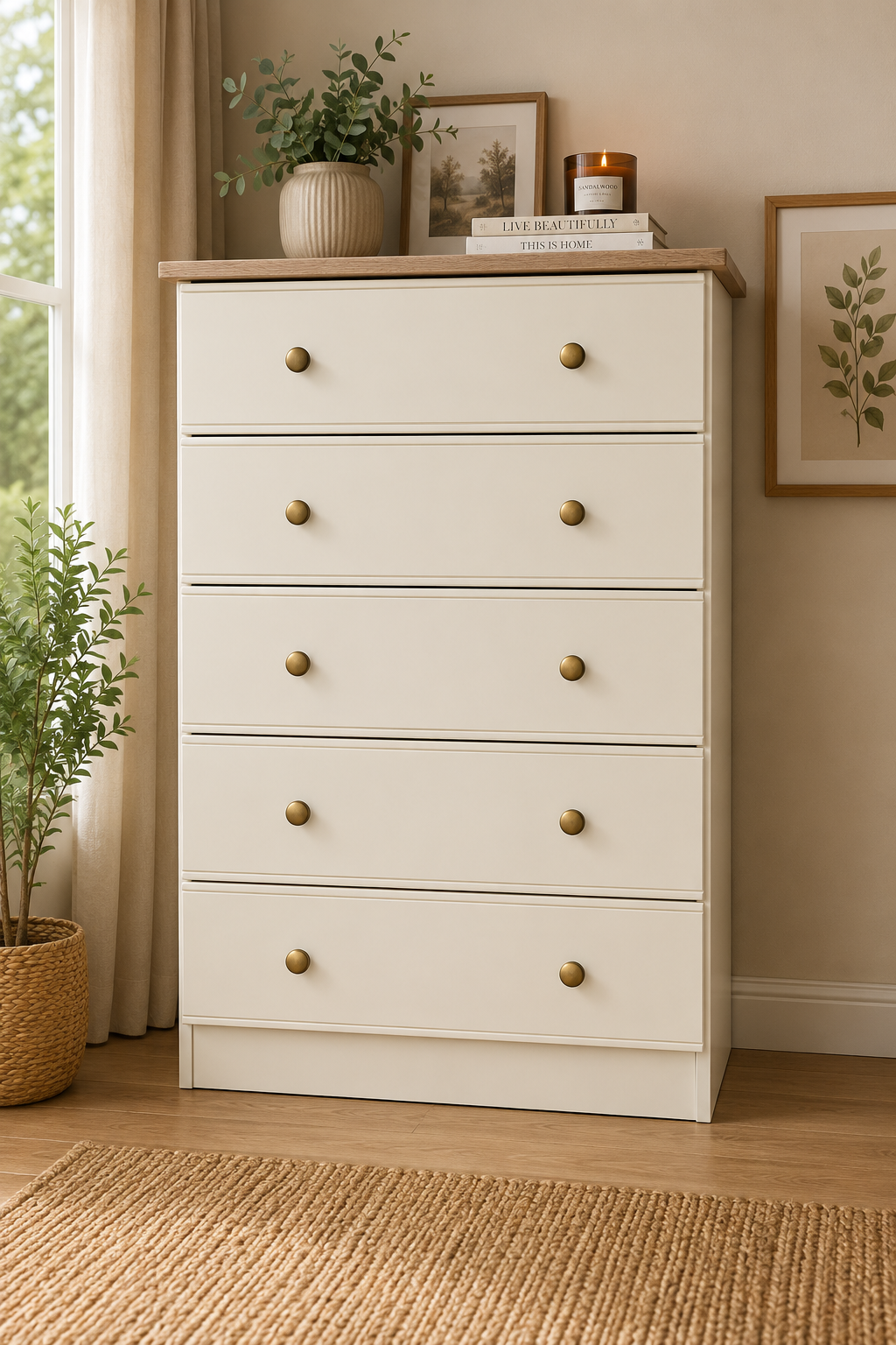 Millwood Elephants Breath 5 Drawer Chest