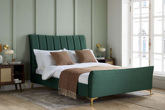 Clover Green Fabric Bed