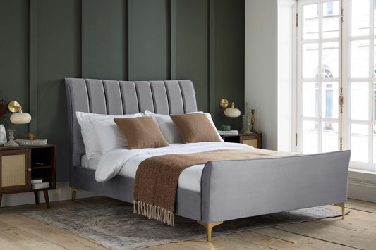 Clover Grey Fabric Bed