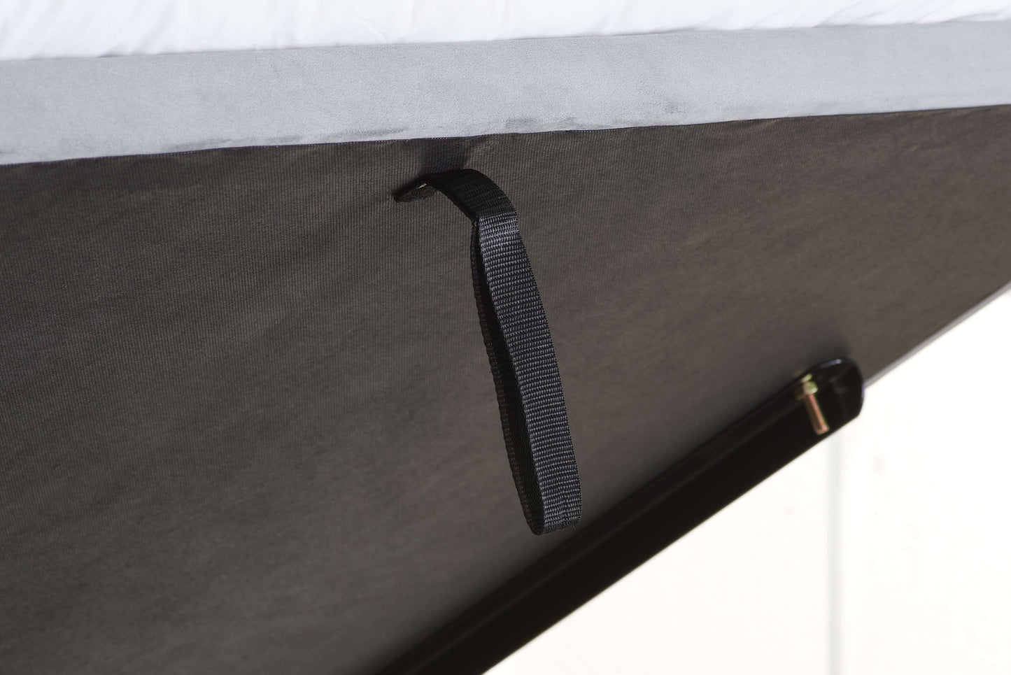 Cologne Grey Fabric Ottoman Storage Bed