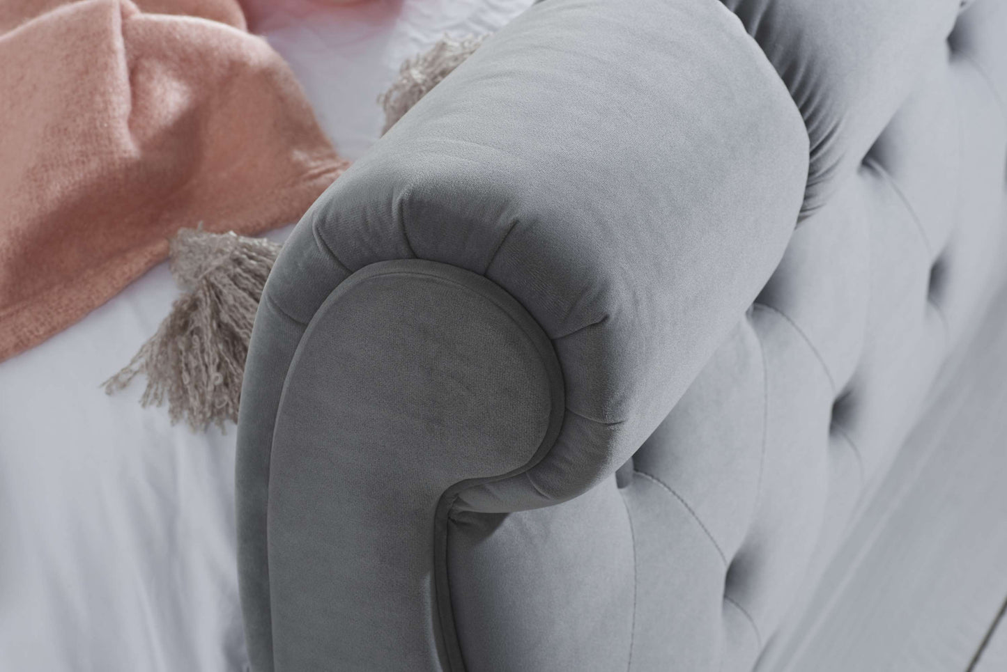 Colorado Grey Fabric Bed