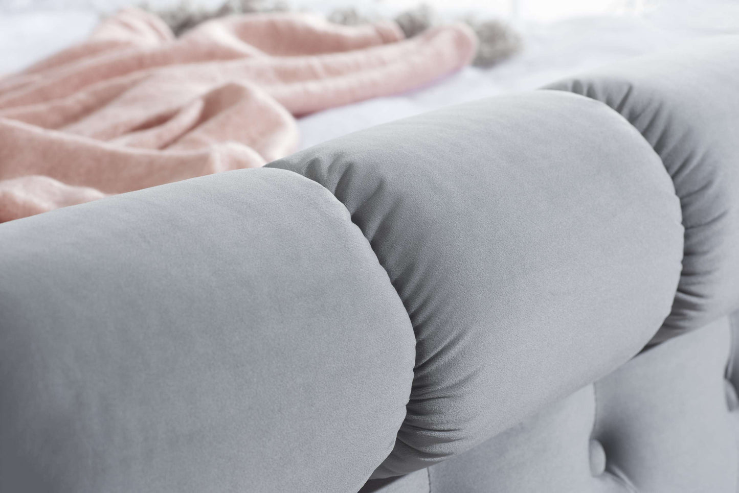 Colorado Grey Fabric Bed