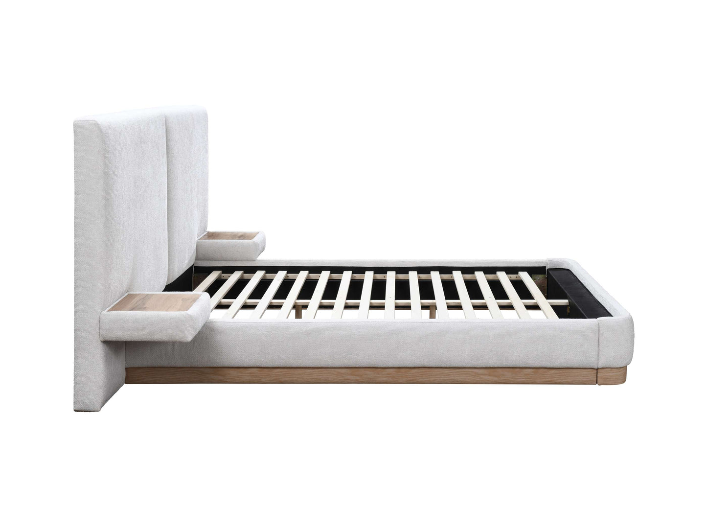 Como Light Grey Fabric Bed