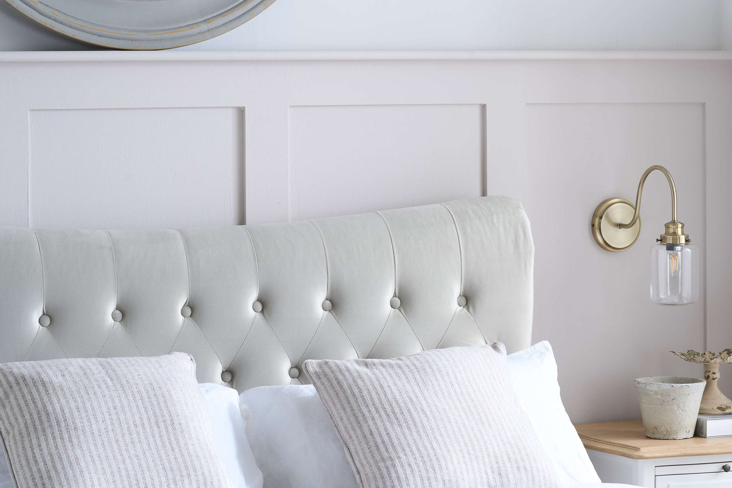 Copenhagen Stone Grey Fabric Bed