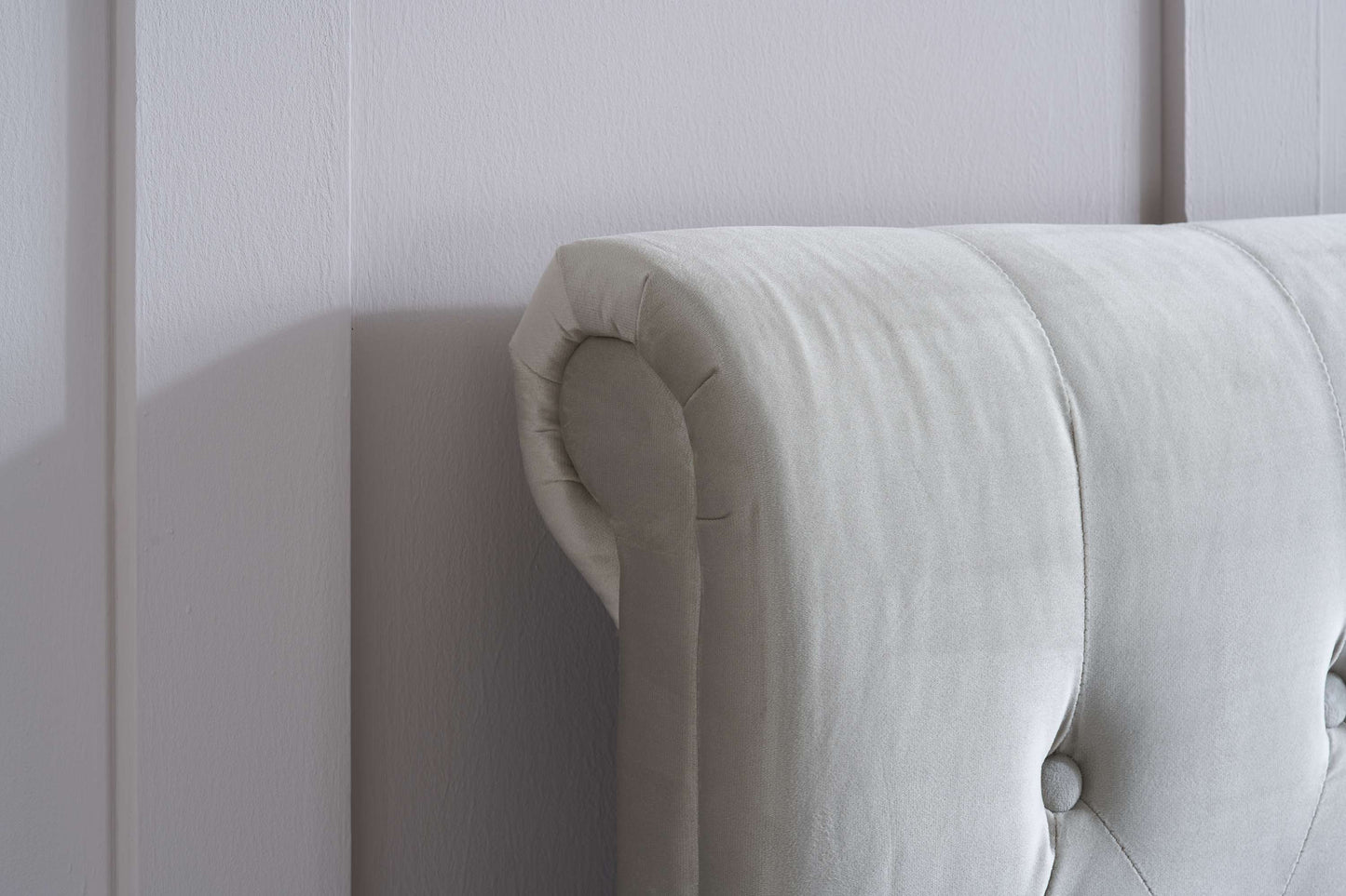 Copenhagen Stone Grey Fabric Bed