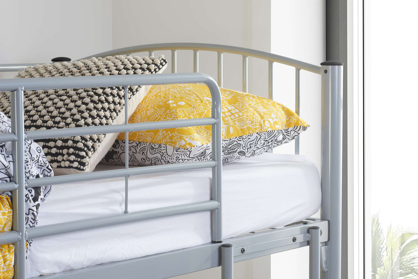 Corfu Metal Grey Bunk Bed