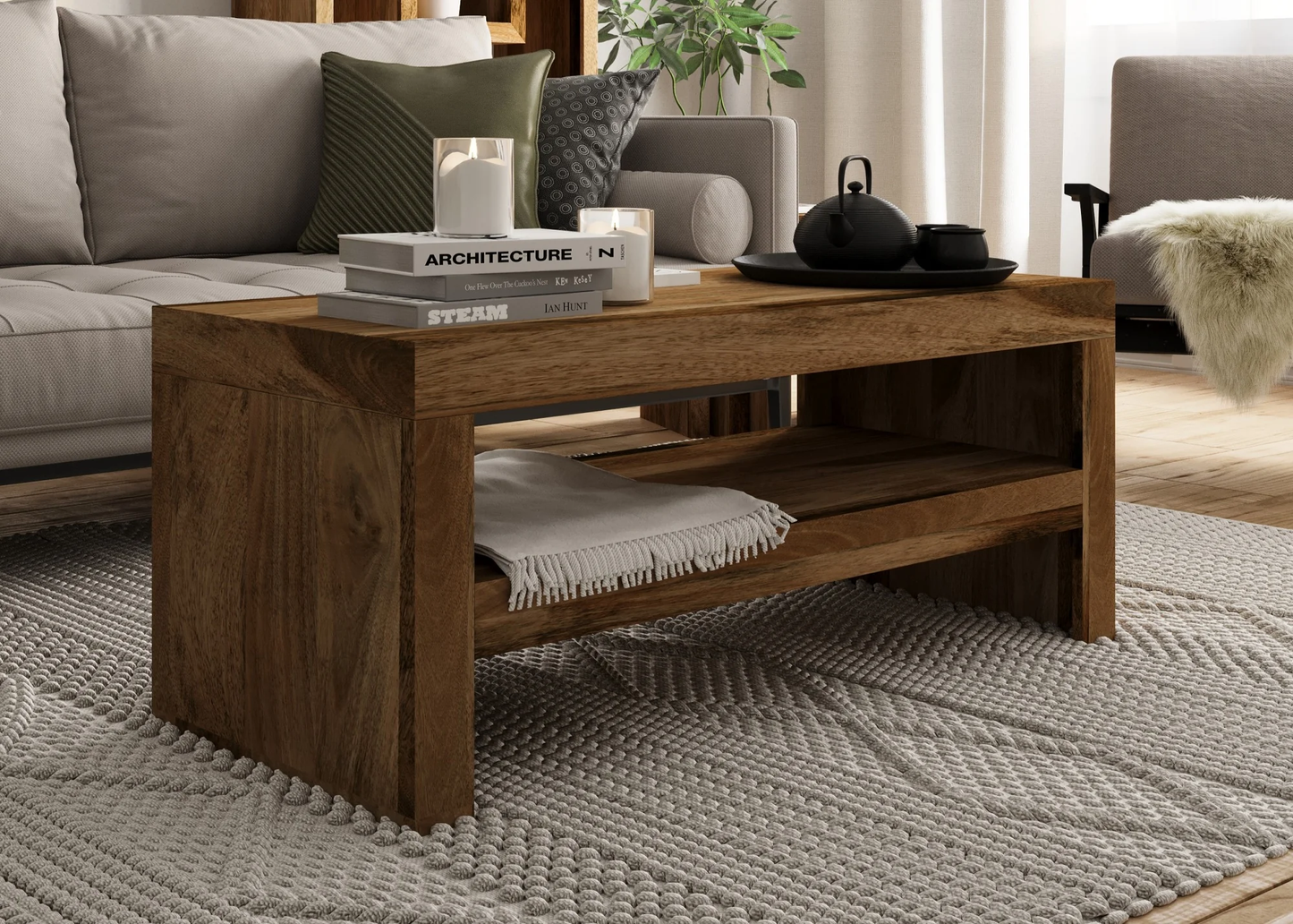 Cube Mango Solid Wood Coffee / TV Table