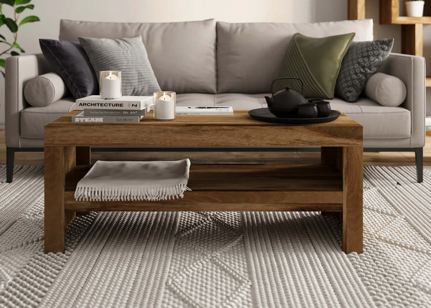 Cube Mango Solid Wood Coffee / TV Table