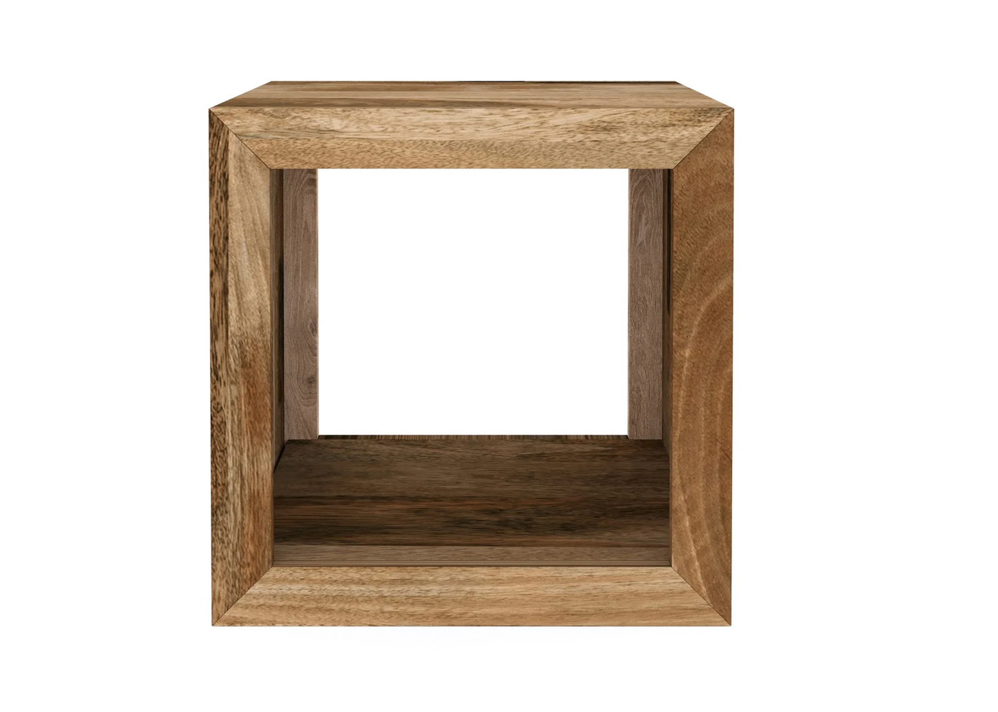 Cube Mango Solid Wood Lamp Table