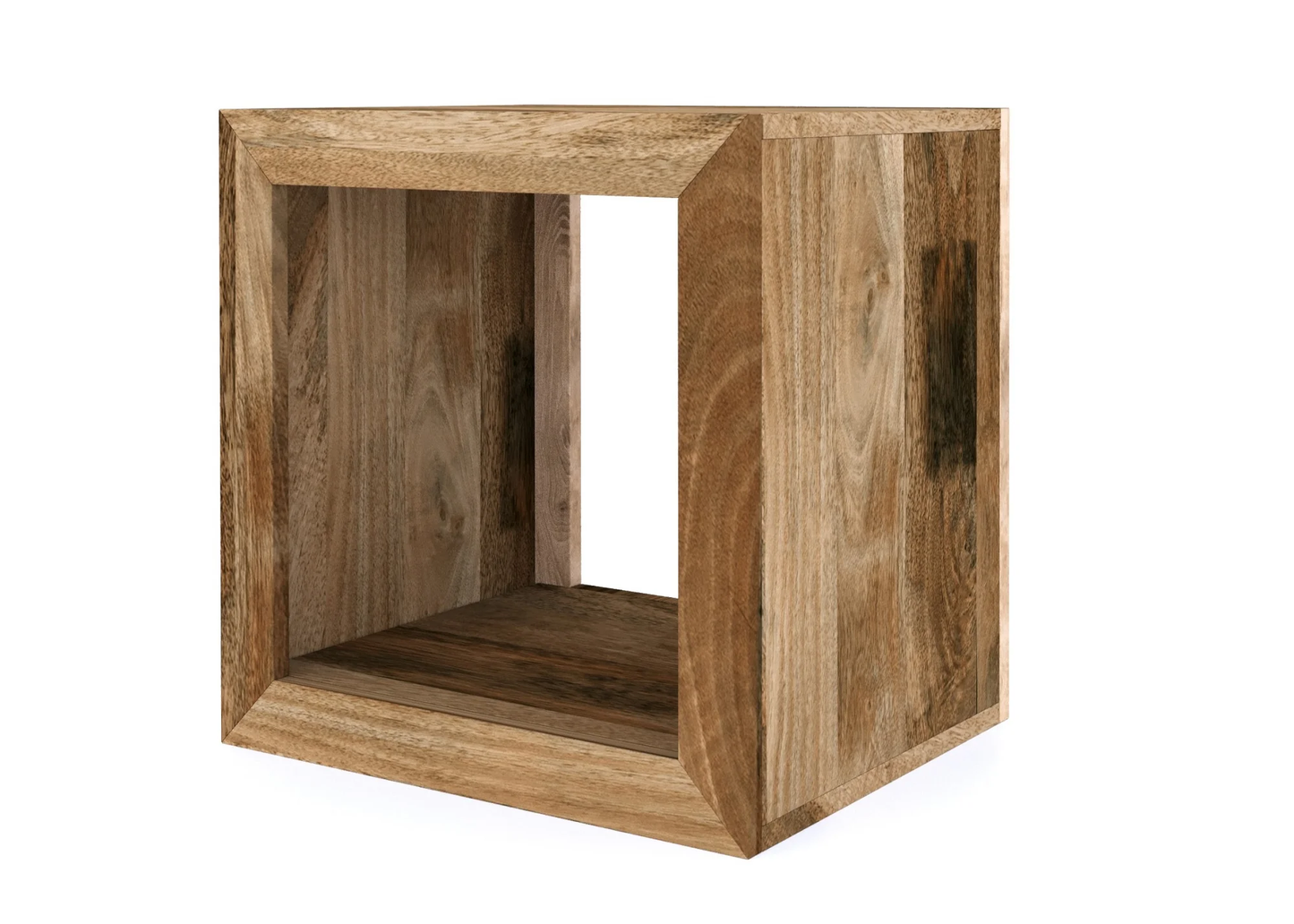 Cube Mango Solid Wood Lamp Table