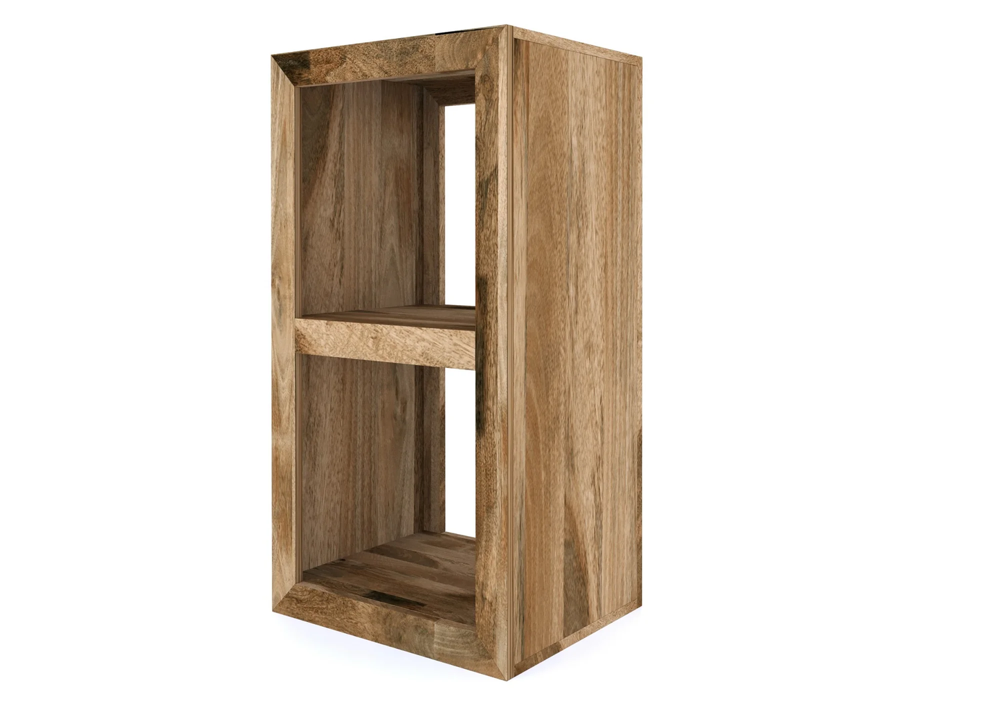 Cube Mango Solid Wood 2 Shelf Storage Unit