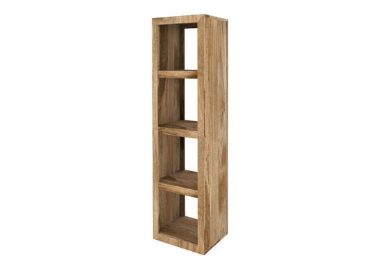 Cube Mango Solid Wood 4 Shelf Storage Unit