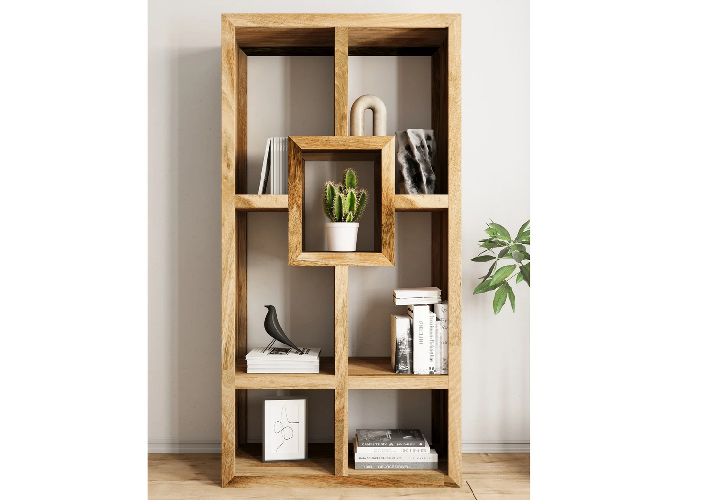 Cube Mango Solid Wood Large Bookcase