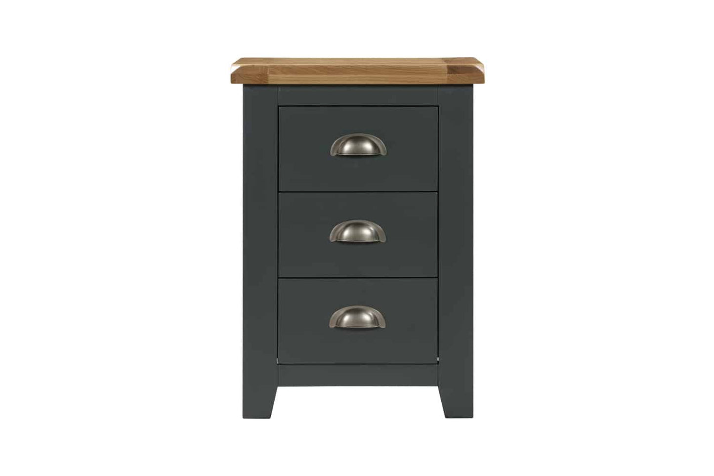 Capri Navy Grey & Oak 3 Drawer Locker