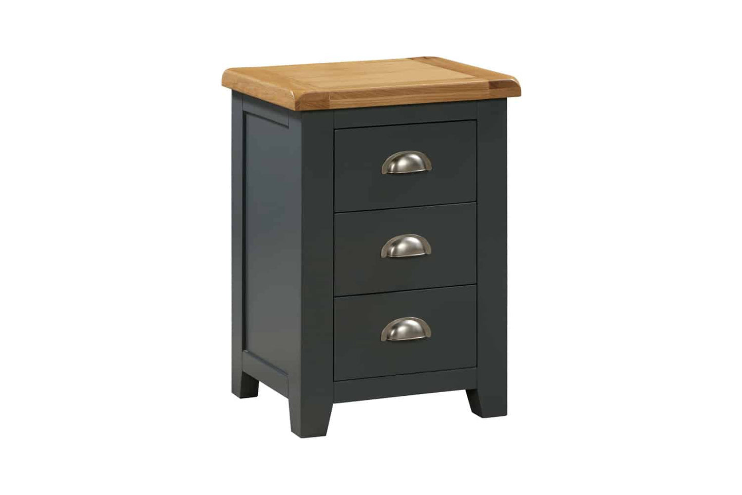 Capri Navy Grey & Oak 3 Drawer Locker