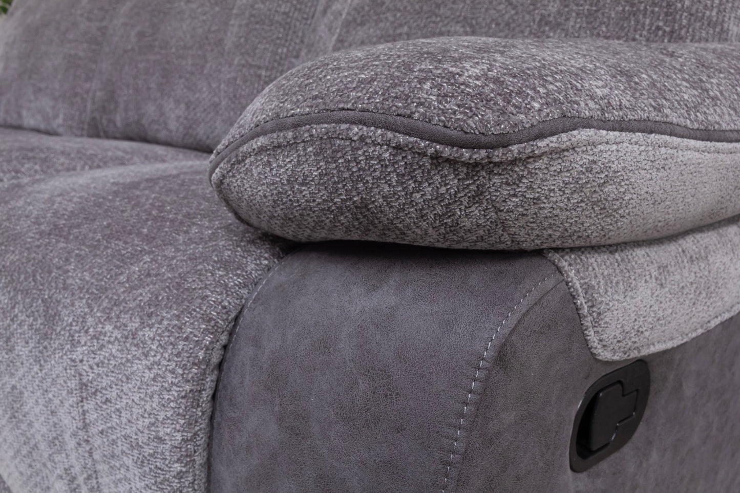 Carina Recliner Sofas - Pewter Grey Two Tone