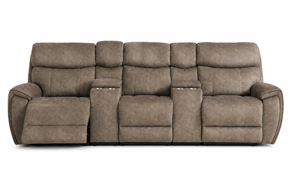 Seville Power Reclining Sofas - Taupe Fabric