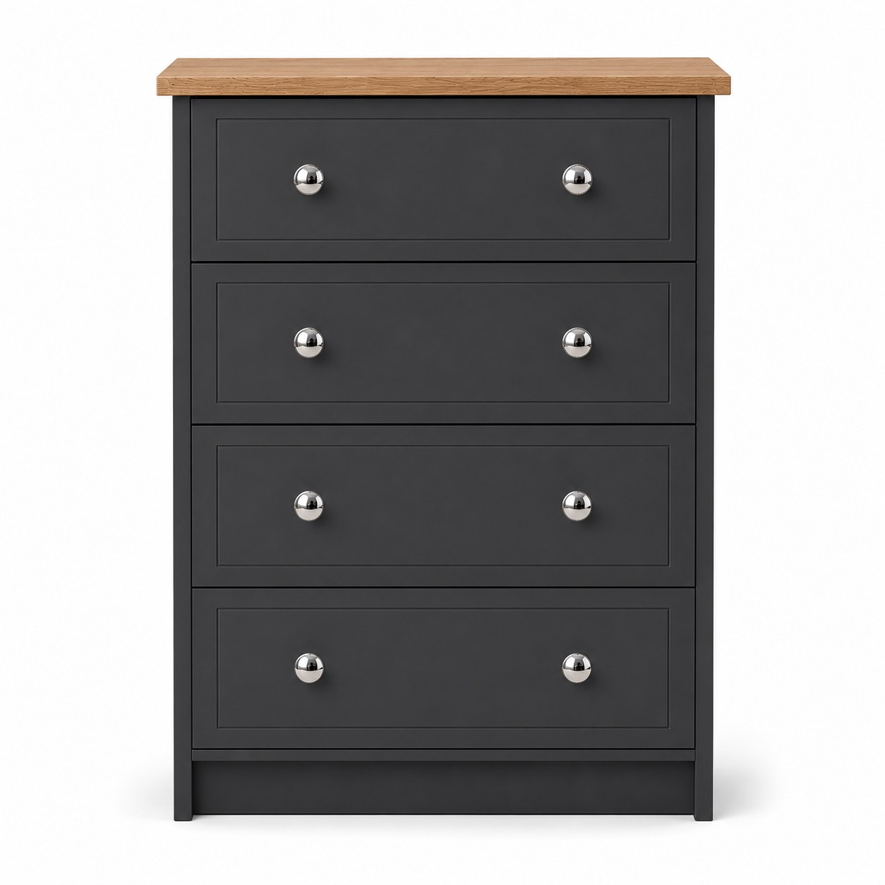 Millwood Charcoal Grey 4 Drawer Chest