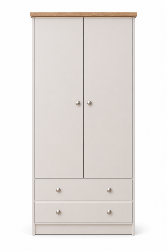Millwood Elephants Breath Two Door Two Drawer Wardrobe