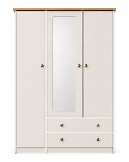 Millwood Elephants Breath Three Door Two Drawer Wardrobe