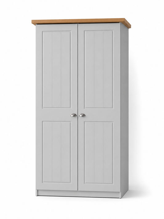 Millwood Light Grey Two Door Wardrobe