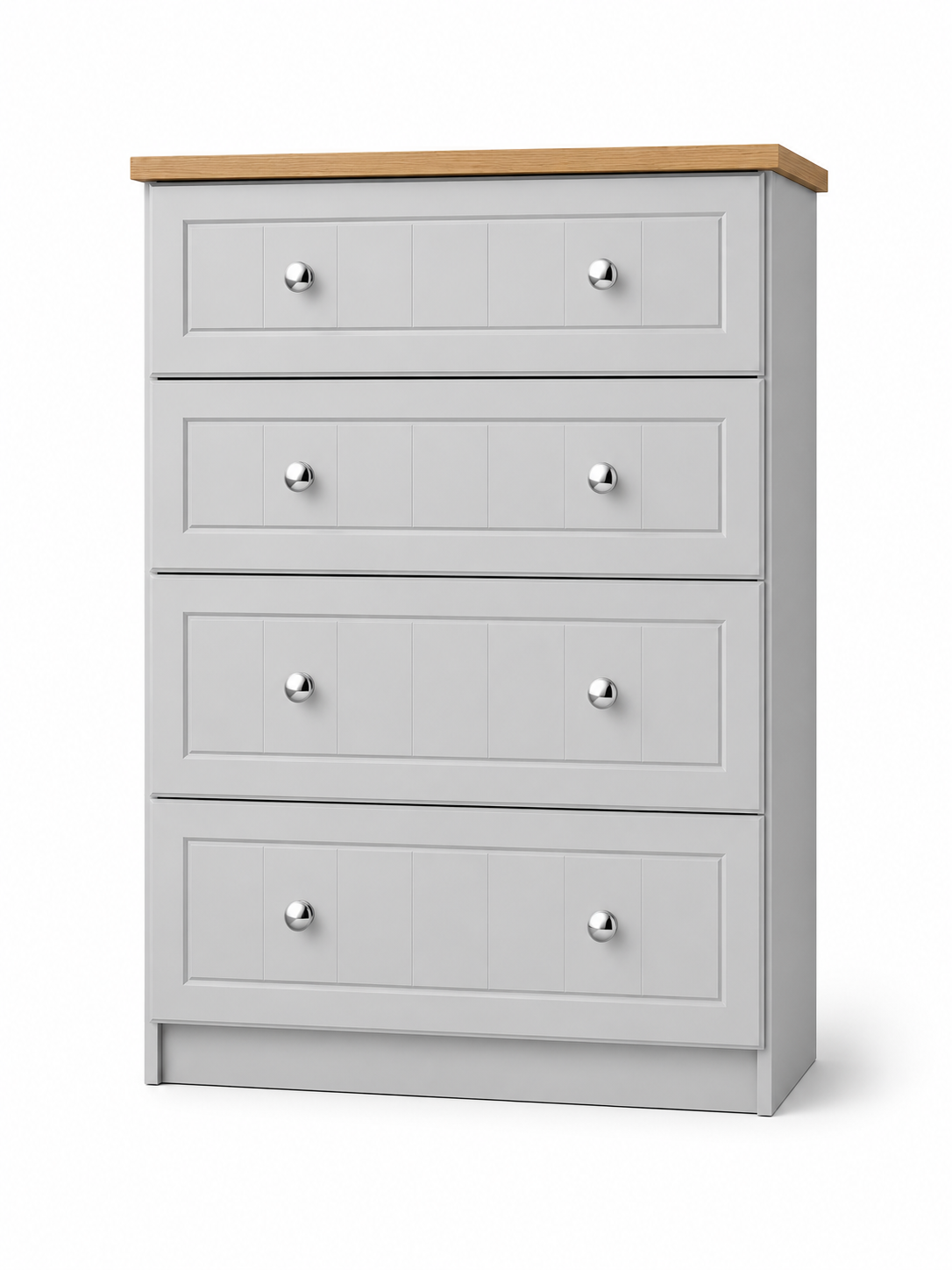 Millwood Light Grey 4 Drawer Deep Chest