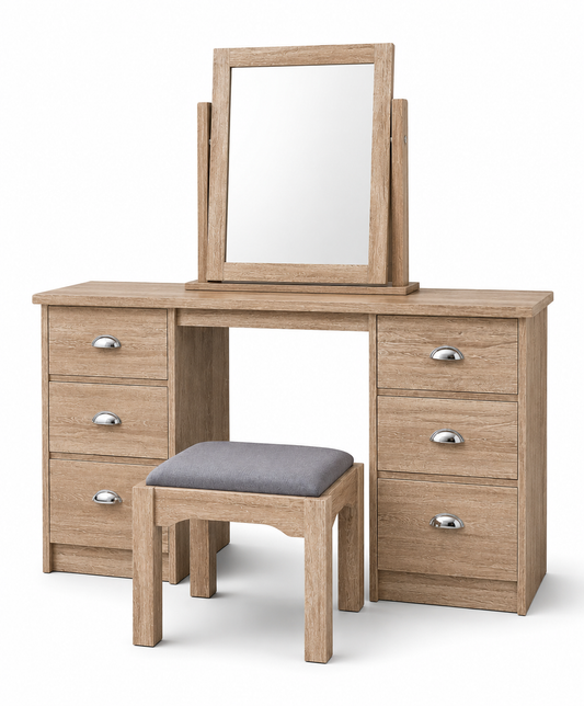 Millwood Sonoma Oak Dressing Table Set