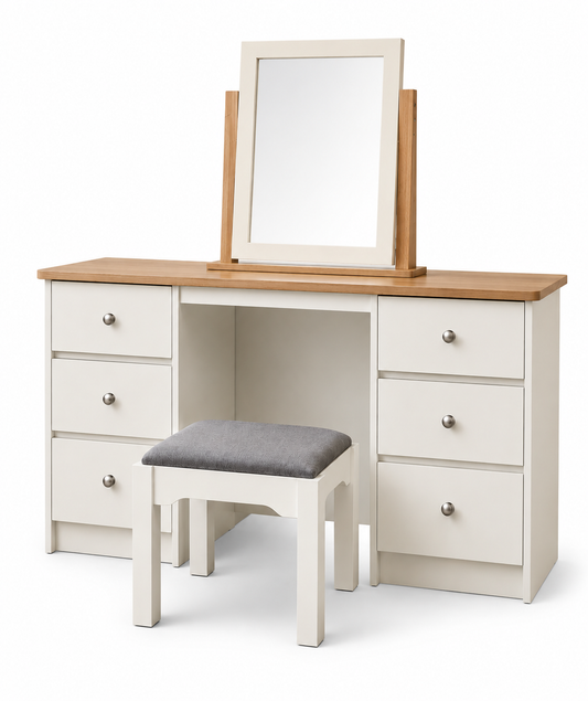 Millwood Stone White Dressing Table Set