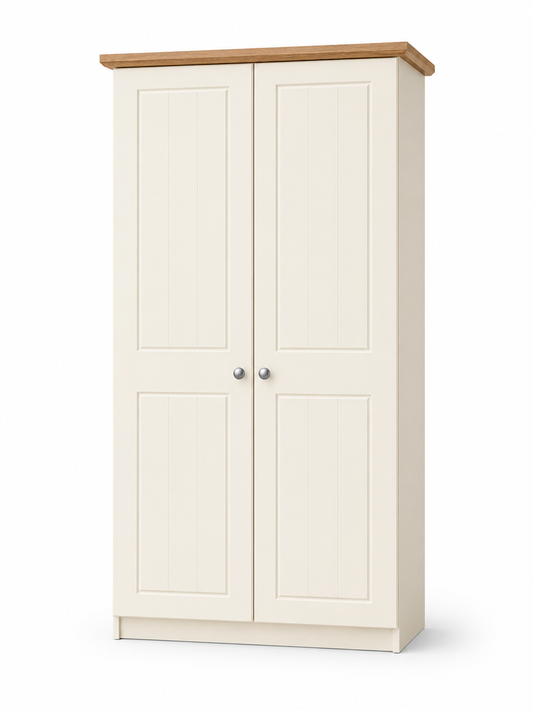 Millwood Stone White Two Door Wardrobe