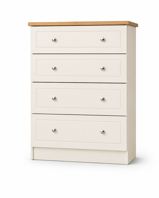 Millwood Stone White 4 Drawer Deep Chest
