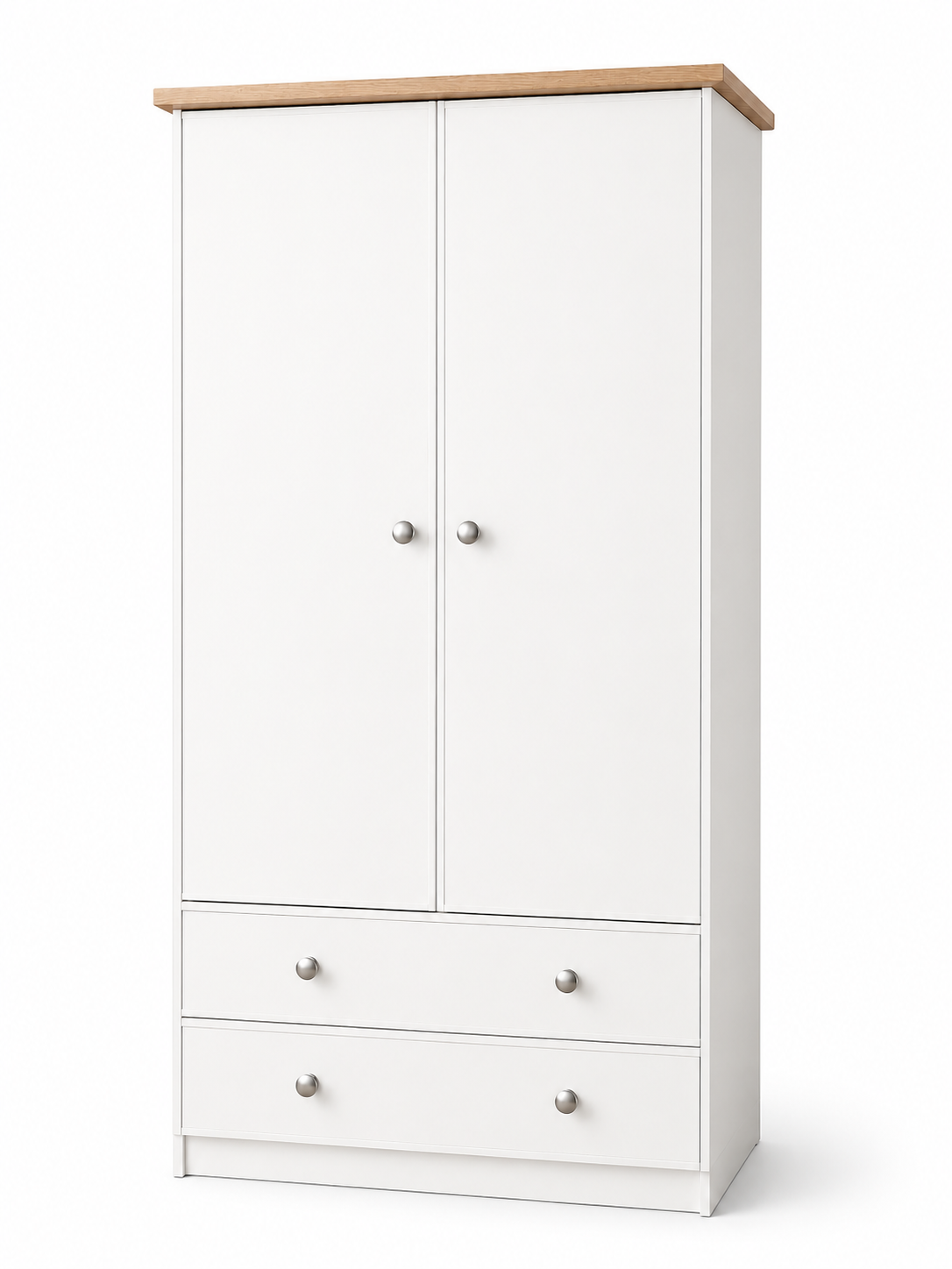 Millwood White Two Door Two Drawer Wardrobe