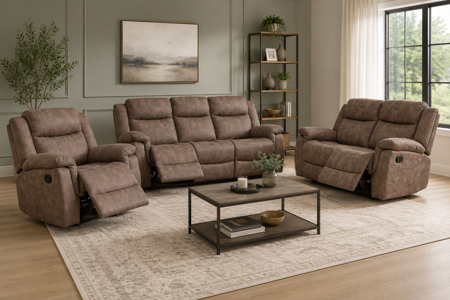 Dunmore Recliner Sofas - Hazel