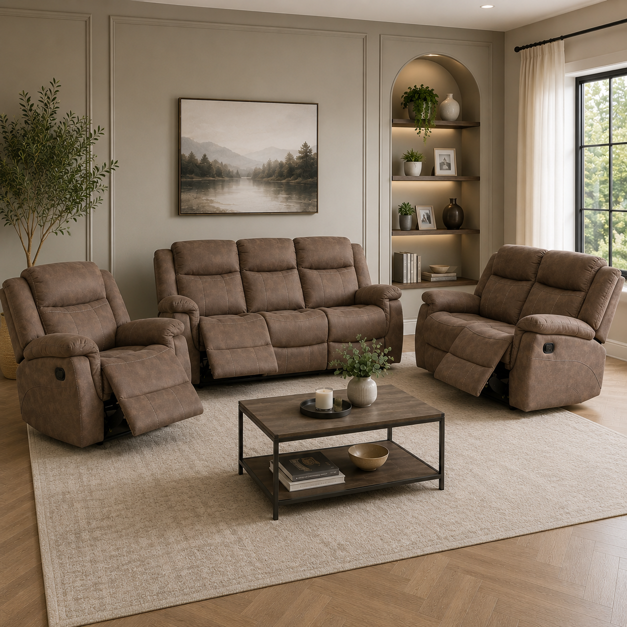Dunmore Recliner Sofas - Hazel