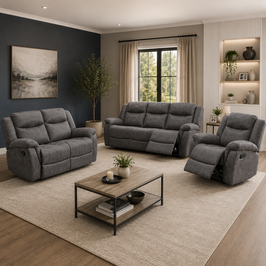 Dunmore Recliner Sofas - Dark Grey
