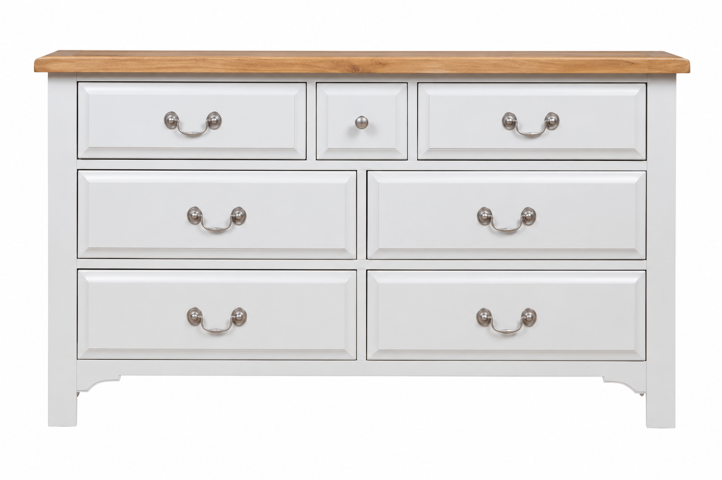 Eden Soft Grey & Oak 4+3 Wide Chest
