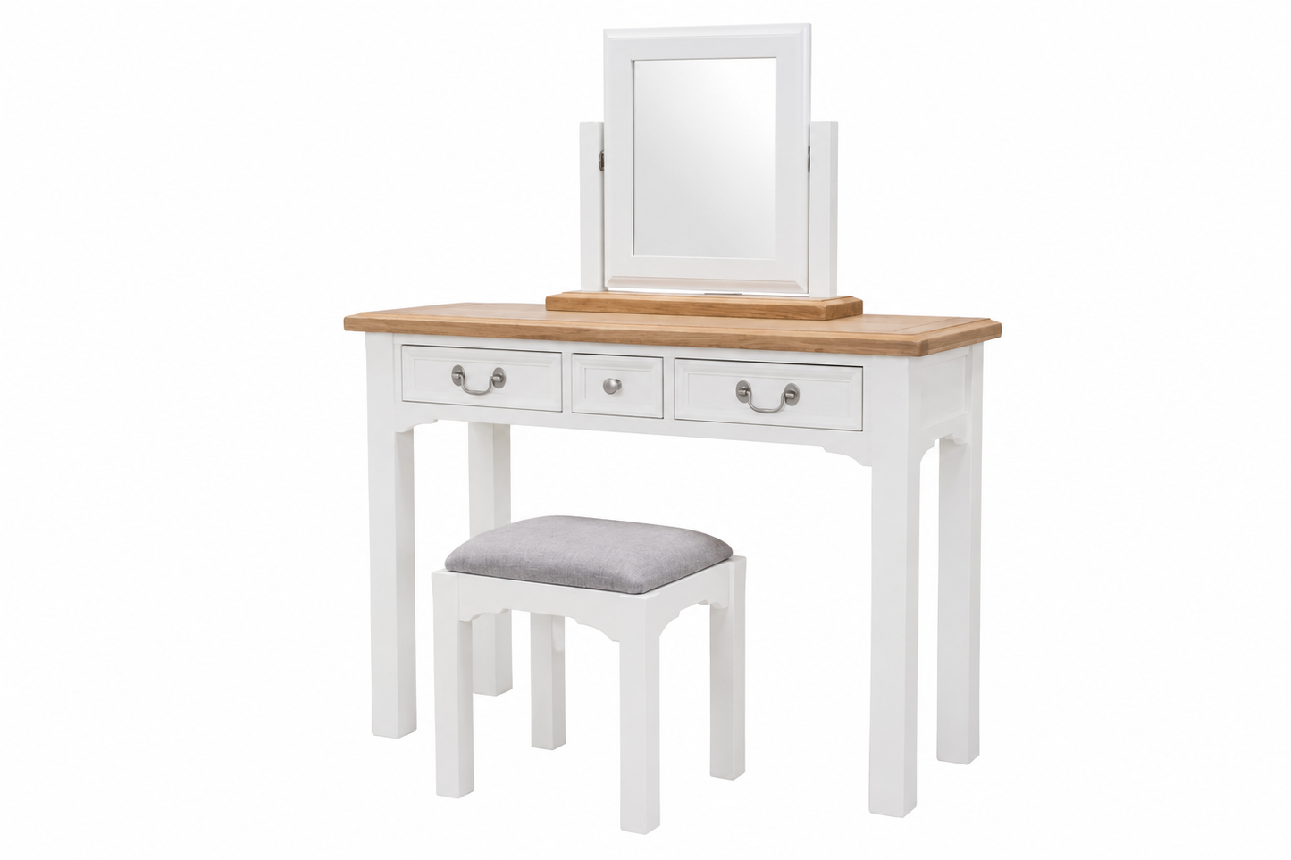 Eden Soft Grey & Oak Vanity Set