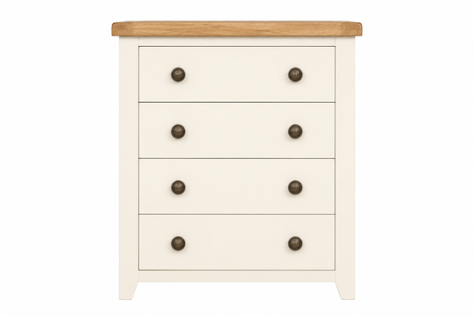 Skellig Ivory Oak 4 Drawer Chest