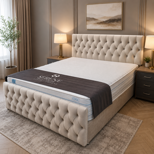 Divan Bed With Kickboard and 24'' Headboard
